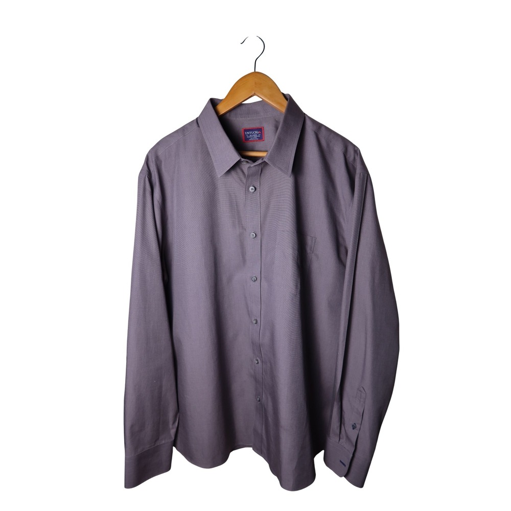 UNTUCKit Mens Large Purple Button Down Long Sleeve Shirt Casual Tailored Fit